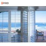 White Aluminium Louver Ventilate Windows Door Plantation Shutter Exterior