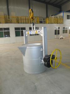 China 3000KG Capacity Molten Aluminum Transfer Ladles Bottom Pouring Ladles 90C factory