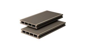 China EU Standard Anit Slip Hollow Composite Decking 140 X 25 Plastic Wood Slats factory