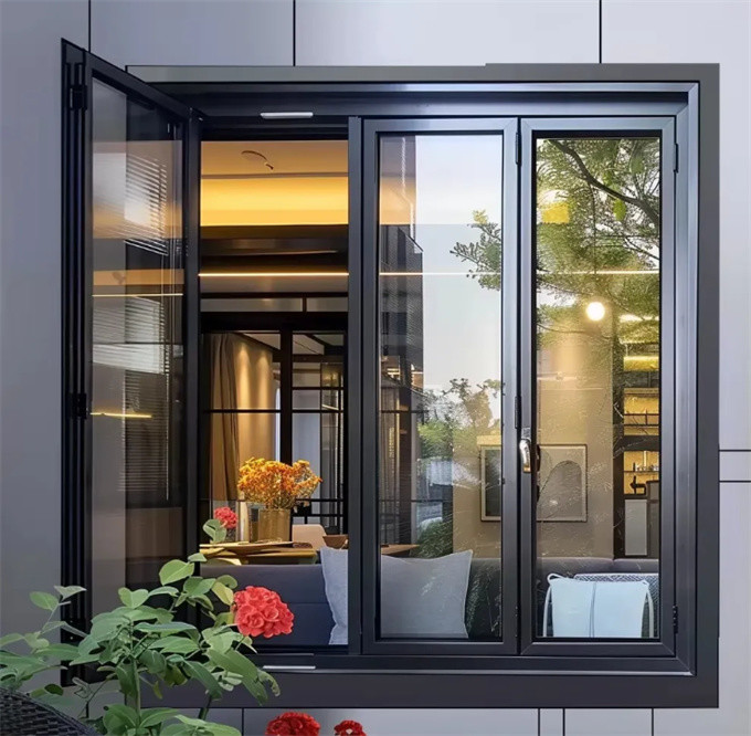 French Casement Glass Windows With 304 Stainless Steel Mesh And SKATE Original Hardware