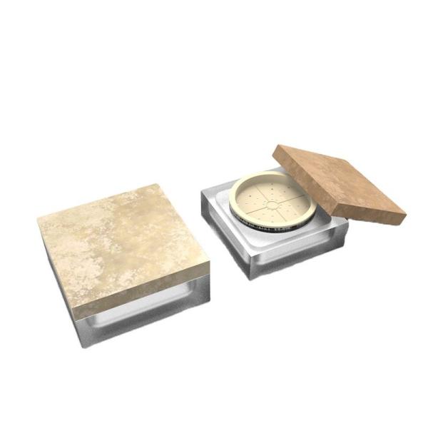 5g 15g 30g 50g Square Plastic Loose Powder Containers Empty Cosmetic Acrylic