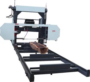 China Diesel portable sawmill, Diesel engine horizontal wood band saw factory