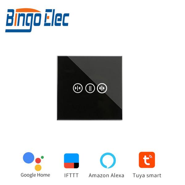 Bingoelec Smart Wi-Fi Touch Curtain Switch Alexa Tuya Control Wall Switch