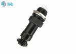 GX 12 Aviation Connector Black Color 5 6 7 Pin M12 Panel Mounting Connectors
