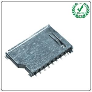 2.5mm Pitch 2.8H 9pin SD Memory Card PCB SMT Type Connector Push Pull Type