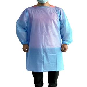 China Hospital Protective CPE Disposable Isolation Gown With Long Sleeves factory