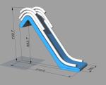 Gray Strong Huge Bouncy Slide , Wet Dry Slide Inflatable For Yacht