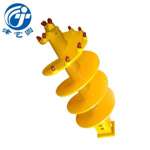 China Portable Earth 600mm Rock Drilling Auger With Tungsten Carbide Bullet Teeth factory