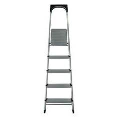 China Domestic Foldaway Aluminum Step Ladder 5 Steps EN131 GS Certificated factory