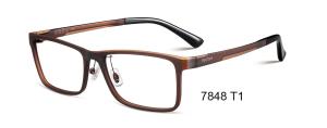 China Luxury Flexible Eyeglasses Frames / Young Generation Brown Square Frame factory