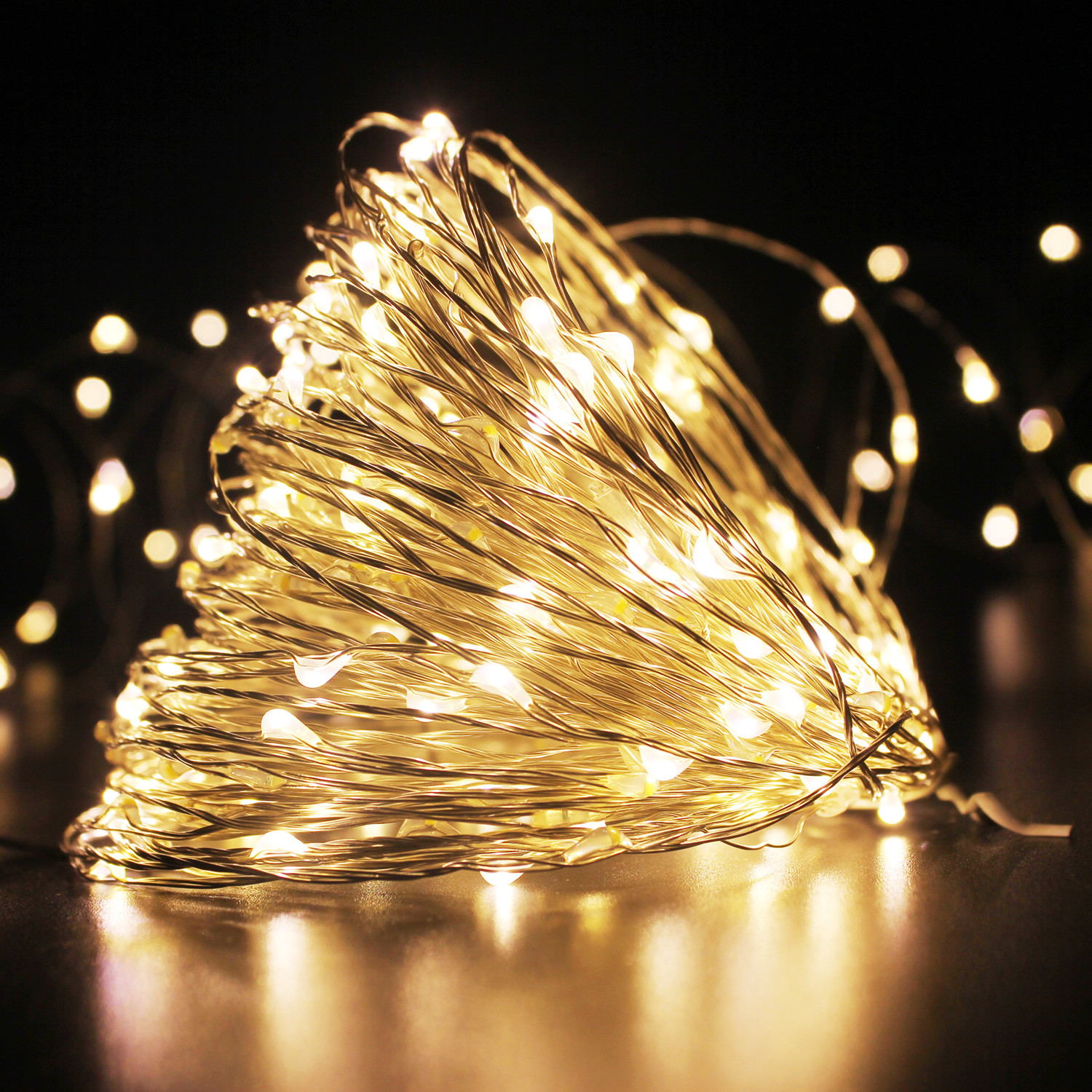 Bright Fairy String Lights 60 LED Copper Wire Battery Operated Waterproof Lights Christmas Decorations for Indoor Decor