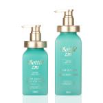 Luxury Gold Top Press Pump Green Body Lotion Container Packaging Plastic Shampoo