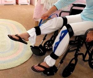 China Nylon Fabric Leg Lifts Medical Knee Brace With Adjustable Strap factory