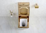 Siphon Flushing Bathroom Toilet Bowl , Diamond shape One Piece Western Toilet