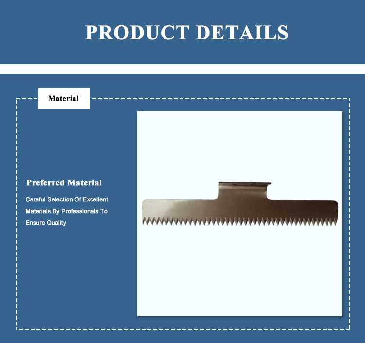 Cutomized Packaging Machine Cutting Blades Bending 90 Degree Assembling