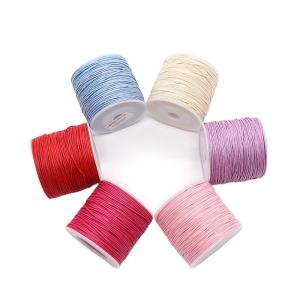 China Waterproof Sewing Stitching Cotton Waxed Thread Cord for Leather 1mm factory
