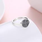 Fashion Ring Zircon Diamonds Stone 925 Sterling Silver Engagement Wedding Band