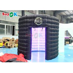 China Custom Black Inflatable Dome Tent Birthday Party Inflatable Led 360 Photo Booth Enclosure on sale