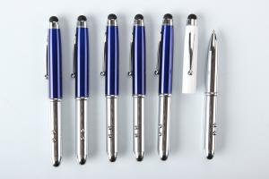 China promotional gift advertising metal led light pen,light metal ball point pen factory