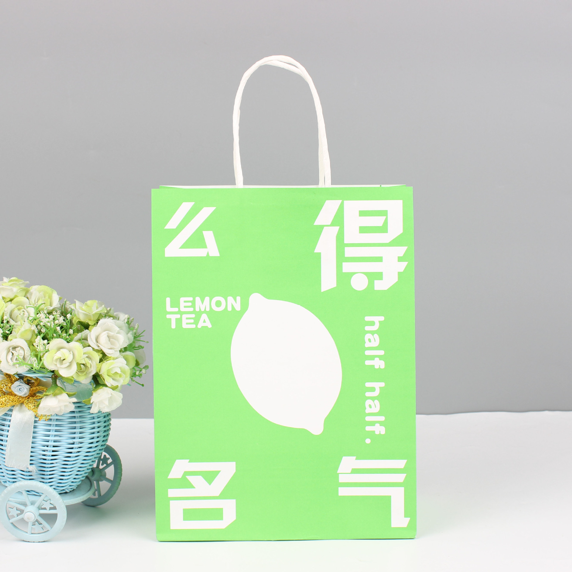Custom Logo Accepted Food Takeaway Kraft Paper Packaging Shopping Bags Customized Logo