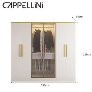 China MDF Panel Bedroom Closet Furniture Almirah Cloth Combination Designs factory
