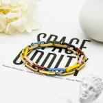 Charm Tennis Men'S Bangle Bracelet Hollow Leaves Beaded Bracelets Jewelry