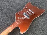 High quality electric guitar with Metallic orange gold dust paint on all parts