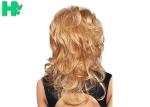 Synthetic Long Ladies Synthetic Wigs Heat Resistant Fiber Dark Blonde Wigs