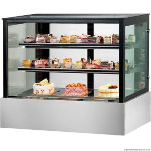 China White Color Refrigerated Cake Display Cabinets Energy Efficient Custom Size factory