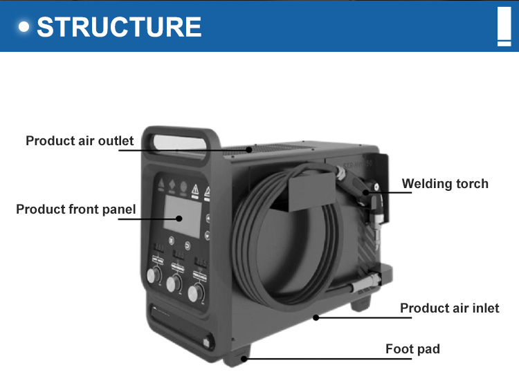 Hongmeng 900W 1200W 1500W Portable Air Cooling Laser Welding Machine for Aluminum Alloy and Stainless Steel Welding