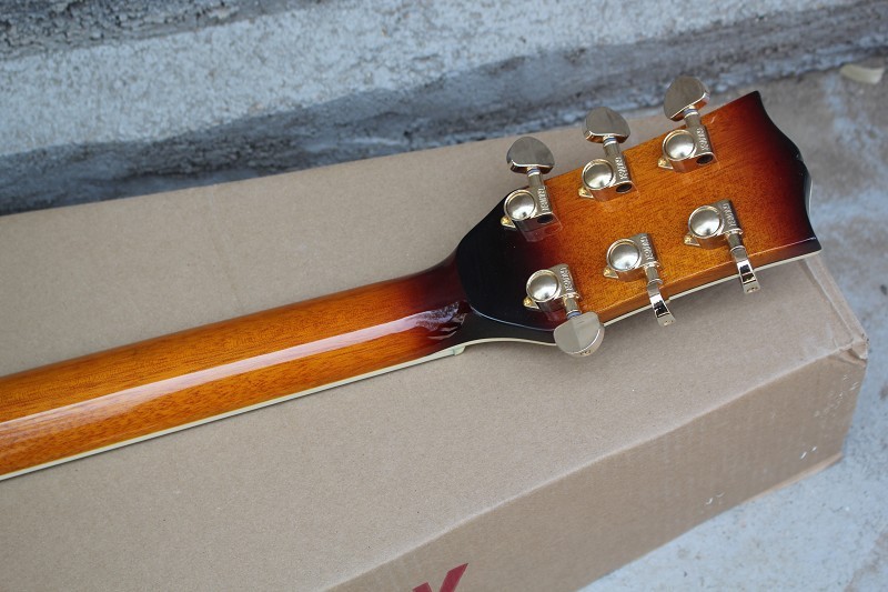 Factory Gibsons Custom 43 inch S 20 frets tobacco sunburst left acoustic guitar with electric guitar's pickup