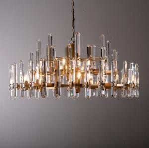 China Customizable Color Bloomington Round Chandelier Brass Crystal Demension D 120cm x H 53.5cm factory