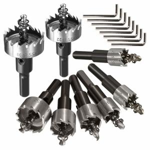 China 8pcs HSS Hole Saw Drill Bit Set For Metal , High Speed Steel HSS Hole Cutter factory