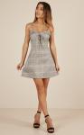 School Girl Sex Gingham Mini Dress Hot for Ladies