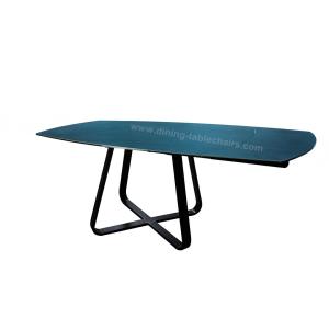 1.9 Meter Ceramic Top Dining Table , Horsebelly Extension Dining Room Table
