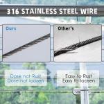 1x7 1/4" Stainless Steel Cable Tolerance ±1% Galvanized Aircraft Cable for