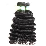 Unprocessed Full Cuticle Peruvian Human Hair Weave Natural Color 1B
