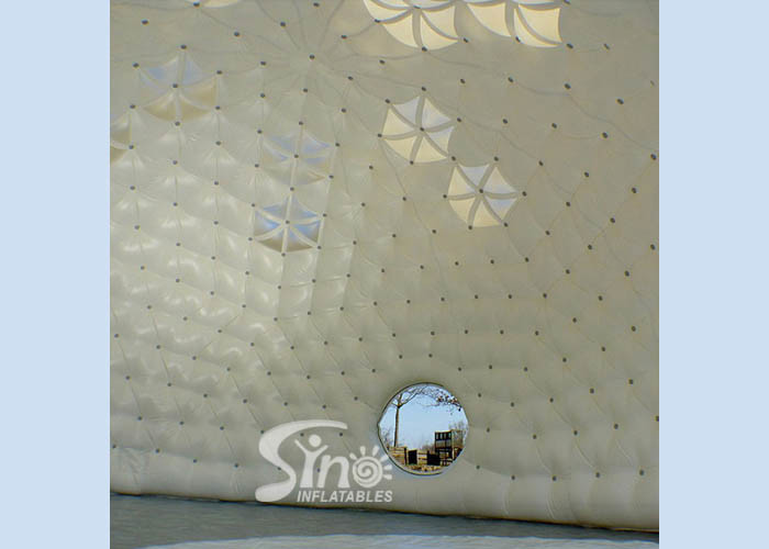 10 Meters Dia. White Big Inflatable Golf Tent With Windows On Top N Removable Door