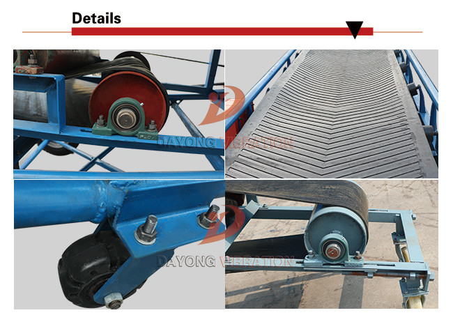 Light Type Horizontal Powered Belt Conveyor Adjustable Height For Food Industry