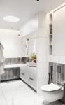 Customized Modern White Bathroom Vanity with Storage Cabinet