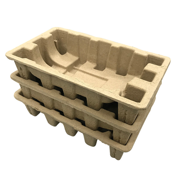 Smoothly Biodegradable Moulded Pulp Tray Customized Box Inner Packaging Insert
