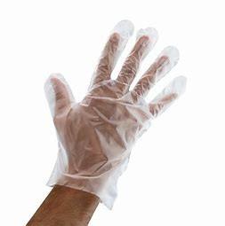 China Safe Healthy Breathable Disposable Plastic Gloves Smooth Surface Transparent Color factory