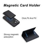 Billfold Luxury Flip Magnetic Leather Wallet Magsafe 6 Card Holder Stand For