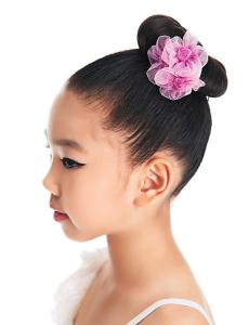 China Cerise Artificial Dancing Harem Flower Head Piece Dance Accessories For Kids factory