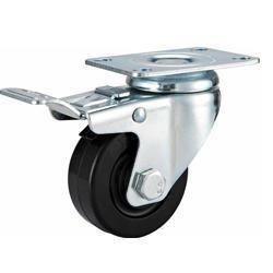 China 04-Medium duty caster Locking Eletroconductive rubber caster factory