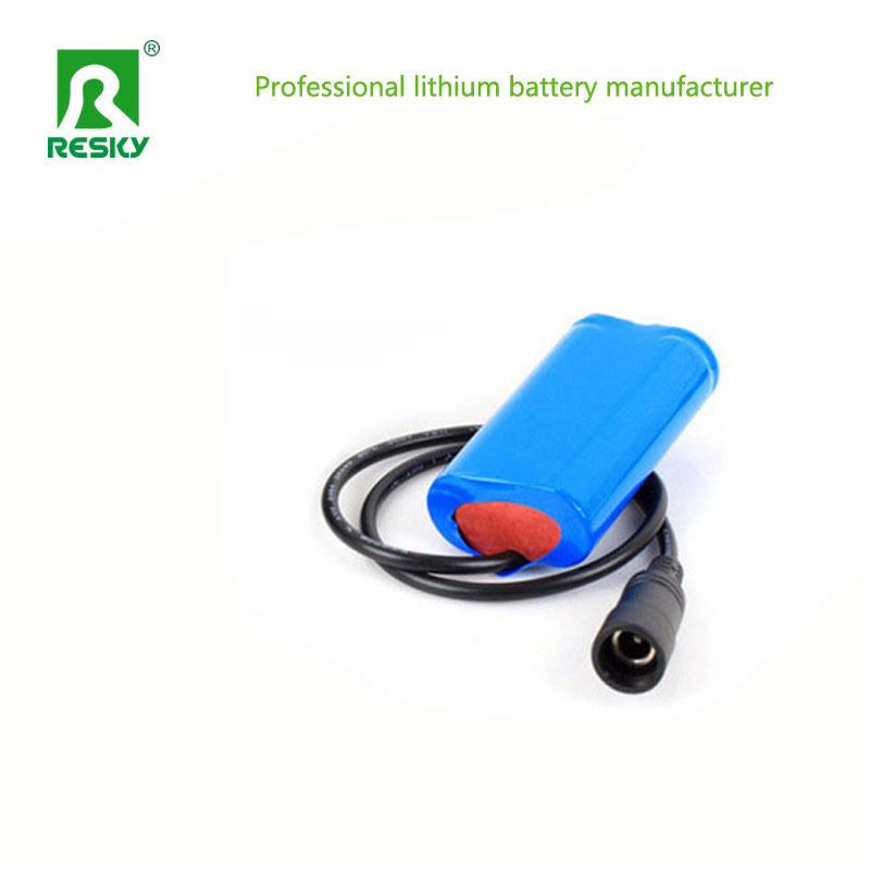 16W Li-ion Battery Pack 18650 7.4V 2s1p 2200mAh Rechargeable Lithium Batteries