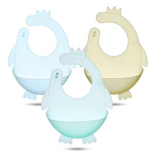 Nontoxic Odorless Silicone Baby Bib , Shatterproof Silicone Bib Catcher