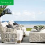 Modern Waterproof Solid Wood Sofa Set for Outdoor Villa Leisure Teak Wood Garden