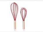 2pcs Kitchen Utensils Whisk , LFGB Approved Whisk For Blending Mixing