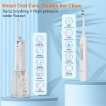 Professional 2-in-1 Sonic Teeth Cleaning Combo Soft Bristle Electric Toothbrush